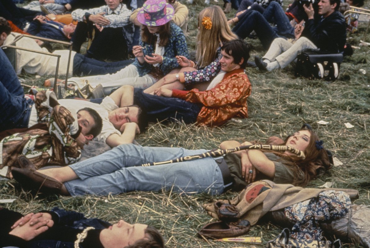 Хиппи во время Лета любви, август 1967 года